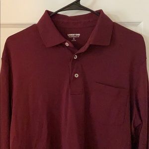 Men’s long sleeve Lands’ End polo